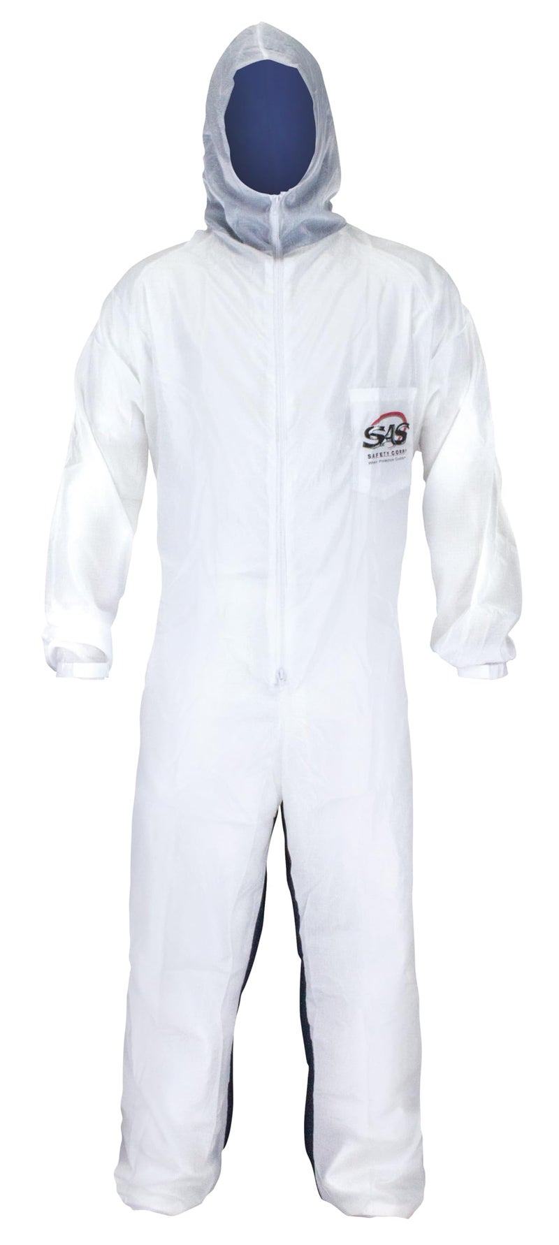SAS Safety Corp Moonsuit Nylon & Cotton Coverall Machine Washable, Full Pullover with Hood Work Coveralls Full Zipper Front, Elastic Waist with Pockets for Painting, Automotive, Factory (3X-Large) - Image 1